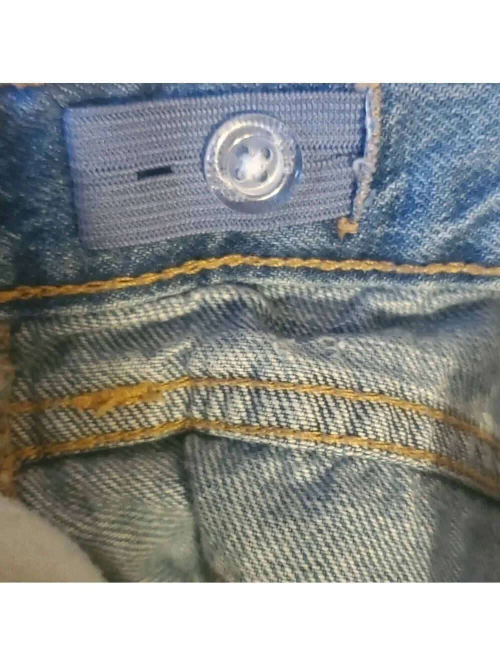 Old Navy Jeans Girl's Sz 12 Light Blue Straight Jeans High Rise Adjustable Waist